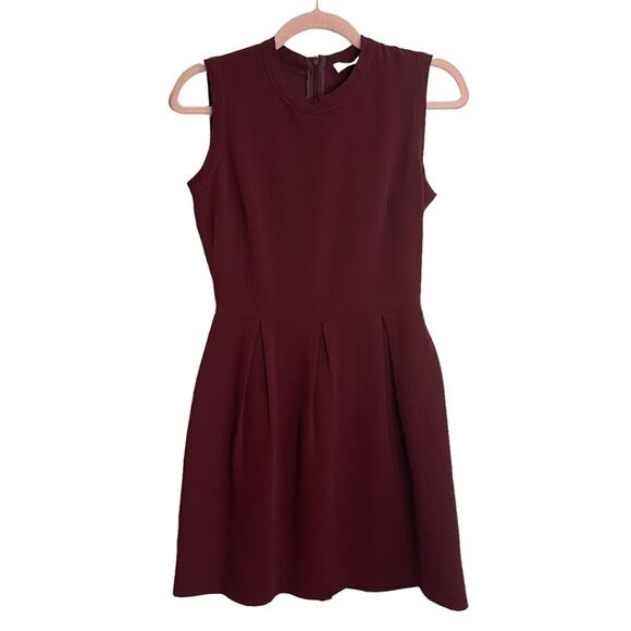 Sandro Dresses & Skirts - Sandro Burgundy Sleeveless Pleated Dress
